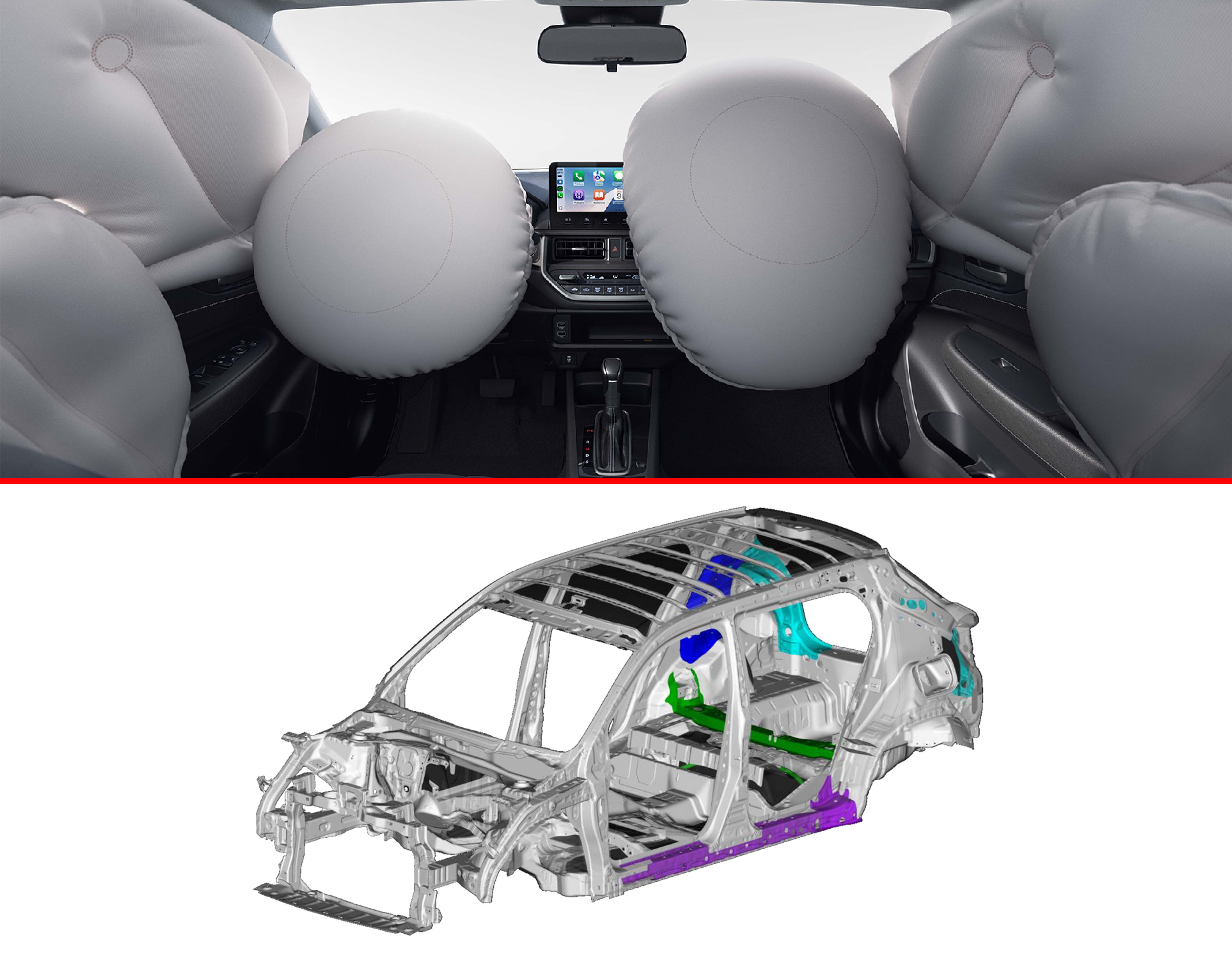 6 airbags + estructura ACE